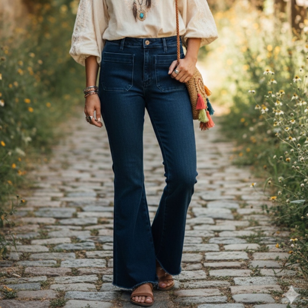 Show Me Your MuMu Dark Blue Flare Jeans